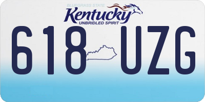 KY license plate 618UZG