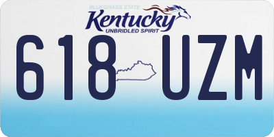 KY license plate 618UZM