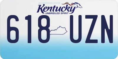 KY license plate 618UZN