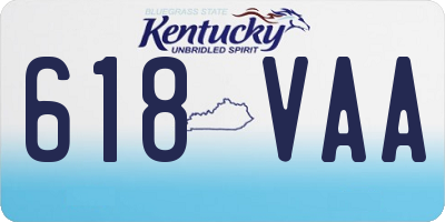 KY license plate 618VAA