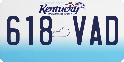 KY license plate 618VAD