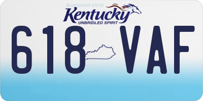 KY license plate 618VAF