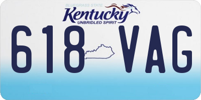 KY license plate 618VAG