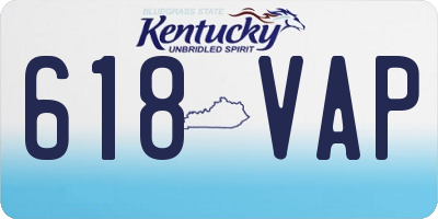 KY license plate 618VAP