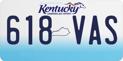 KY license plate 618VAS