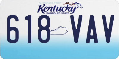 KY license plate 618VAV