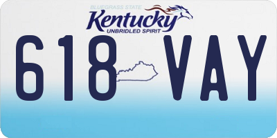 KY license plate 618VAY