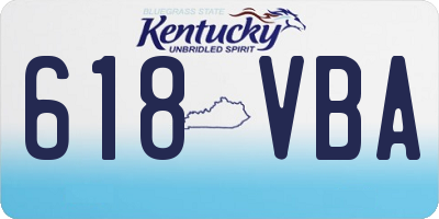 KY license plate 618VBA