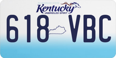 KY license plate 618VBC