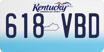 KY license plate 618VBD