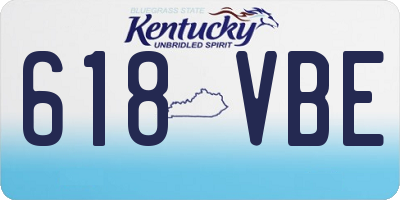 KY license plate 618VBE