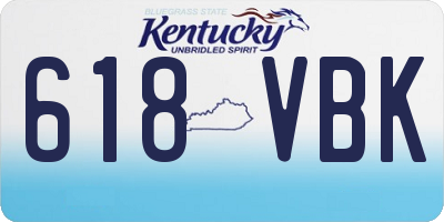 KY license plate 618VBK