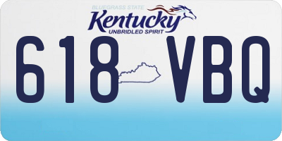KY license plate 618VBQ