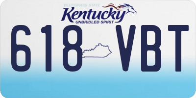 KY license plate 618VBT