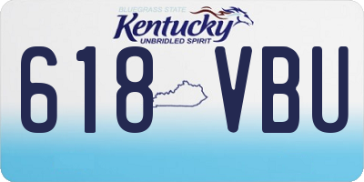 KY license plate 618VBU