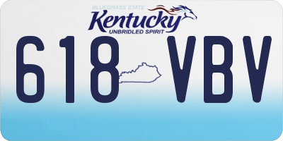 KY license plate 618VBV