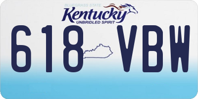 KY license plate 618VBW