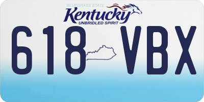 KY license plate 618VBX