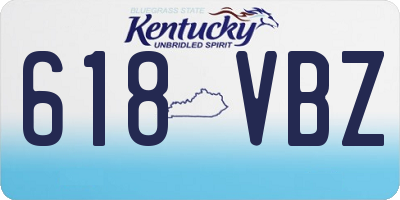 KY license plate 618VBZ