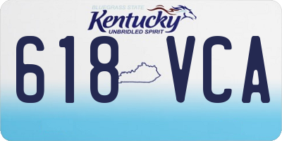 KY license plate 618VCA