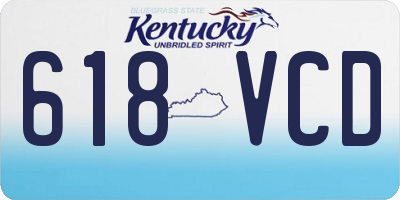 KY license plate 618VCD