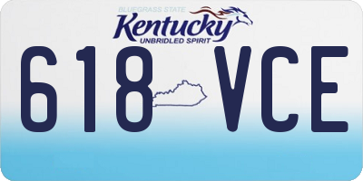 KY license plate 618VCE