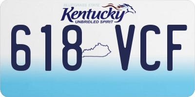 KY license plate 618VCF