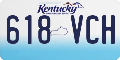 KY license plate 618VCH