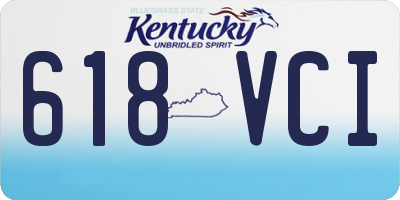 KY license plate 618VCI