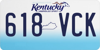 KY license plate 618VCK