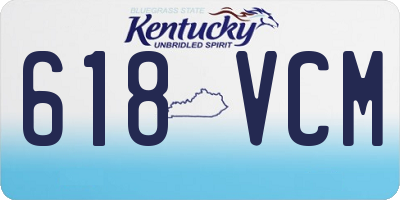 KY license plate 618VCM