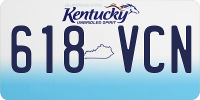 KY license plate 618VCN