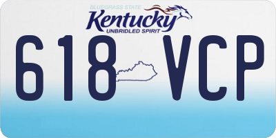 KY license plate 618VCP
