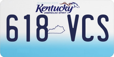 KY license plate 618VCS