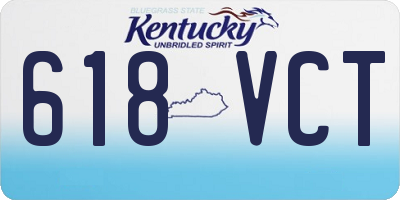 KY license plate 618VCT