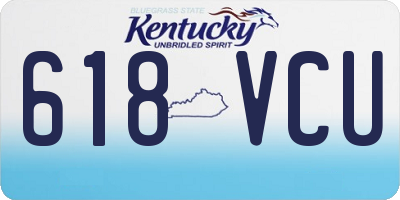 KY license plate 618VCU