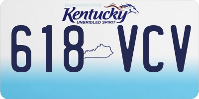 KY license plate 618VCV