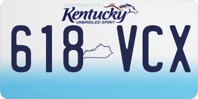 KY license plate 618VCX