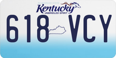 KY license plate 618VCY
