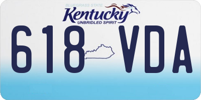 KY license plate 618VDA