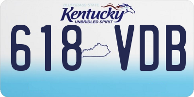 KY license plate 618VDB
