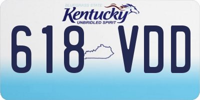 KY license plate 618VDD