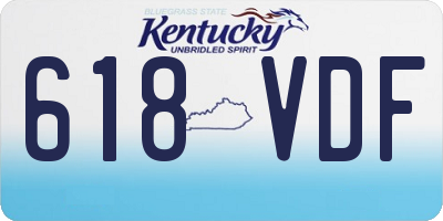 KY license plate 618VDF