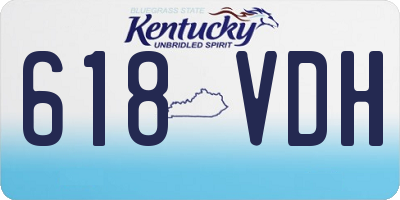 KY license plate 618VDH
