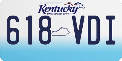 KY license plate 618VDI