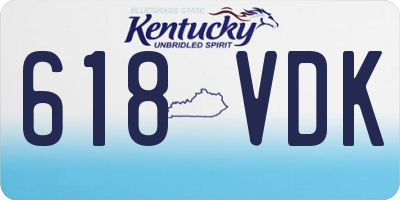 KY license plate 618VDK