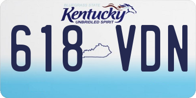KY license plate 618VDN