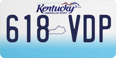 KY license plate 618VDP