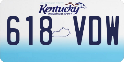 KY license plate 618VDW