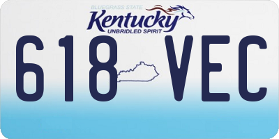 KY license plate 618VEC
